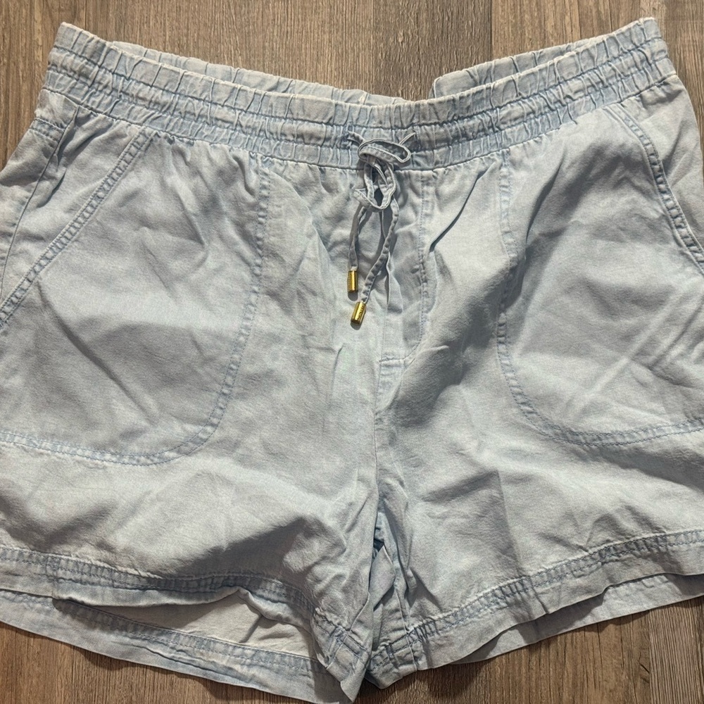 Ellen Tracy Lightweight Chambray Drawstring Short… - image 2